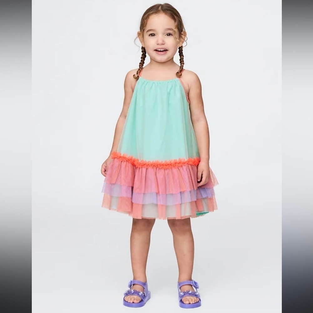Gap Kids Colorblock Tulle Dress - Rainbow Party Birthday Dress